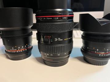 Cameralenzen Canon en Samyang EF vatting, Audio, Tv en Foto, Ophalen, Canon