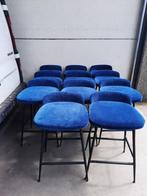 6 Barstoelen Blauw Zwarte Poten: Nieuw, Huis en Inrichting, Barkrukken, Ophalen, 5 krukken of meer, Met voetsteun, 60 tot 90 cm