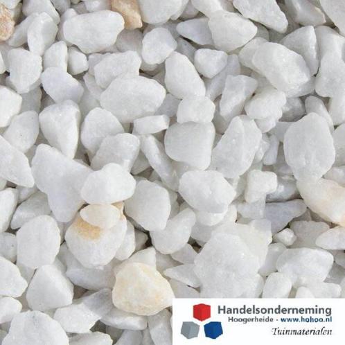 Extra witte split luxe uitstraling contrast tuin tegels deco, Tuin en Terras, Grind, Keien en Split, Nieuw, Split, Wit, Verzenden
