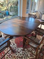 Robuste ronde massieve tafel met 4 stoelen., Ophalen