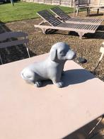 Tuinbeeld beeld hond teckel - in zeer mooie staat!!!, Tuin en Terras, Tuinbeelden, Ophalen, Gebruikt, Steen, Dierenbeeld