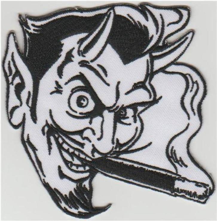 Satan Devil stoffen opstrijk patch embleem #2, Motoren, Accessoires | Stickers, Verzenden