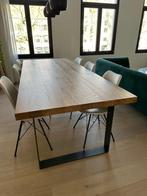 Eiken tafel, Huis en Inrichting, Tafels | Eettafels, 200 cm of meer, 100 tot 150 cm, Landelijk, Rechthoekig