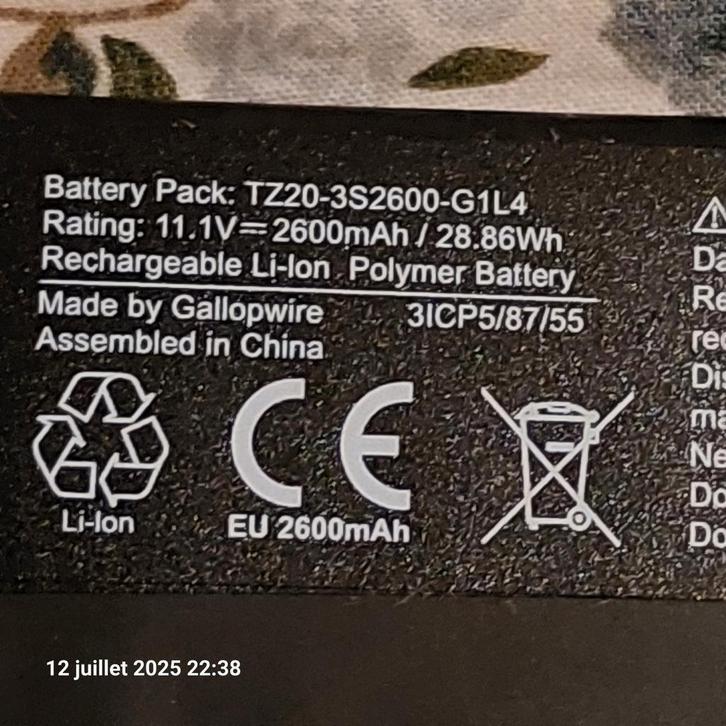 Batterie compatible Medion Akoya (bloc clavier), Computers en Software, Accu's en Batterijen, Zo goed als nieuw, Ophalen of Verzenden