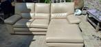 salon 3 zit met longchair leder, Huis en Inrichting, Ophalen, 250 tot 300 cm, Gebruikt, Minder dan 75 cm
