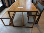 Vintage set van tafel/stoelen (2) /bank, Huis en Inrichting, Complete eetkamers, Ophalen, Gebruikt, Style Minimaliste, Minder dan 4 stoelen