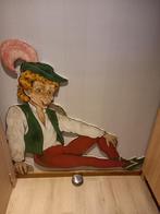 Schilderij Tijl Uilenspiegel op houten plaat., Antiek en Kunst, Ophalen