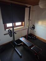 Volledige Fitness Set incl. gewichten en rubberen matten, Ophalen, Benen, Krachtstation, Zo goed als nieuw