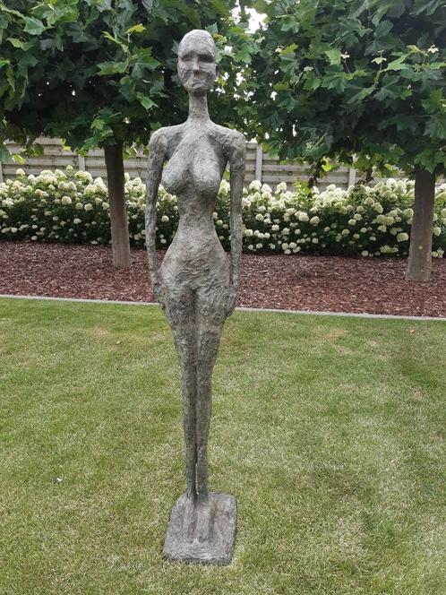 Grote brons naar Giacometti 1,65 m hoog ook nog ander model!, Antiquités & Art, Art | Sculptures & Bois, Enlèvement ou Envoi