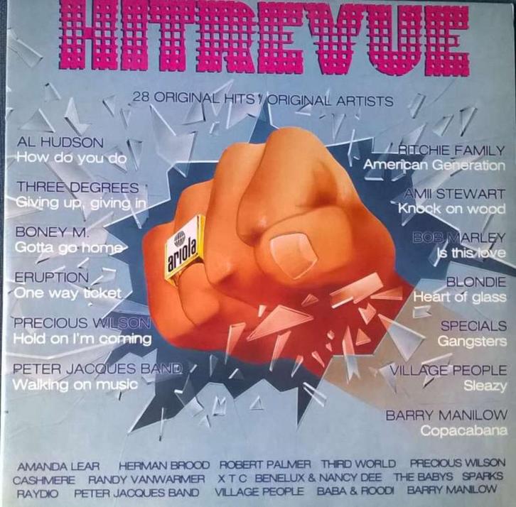 Dubbel LP Hitrevue 28 Original hits / Artists, Cd's en Dvd's, Vinyl | Rock, Zo goed als nieuw, Poprock, 12 inch, Ophalen of Verzenden