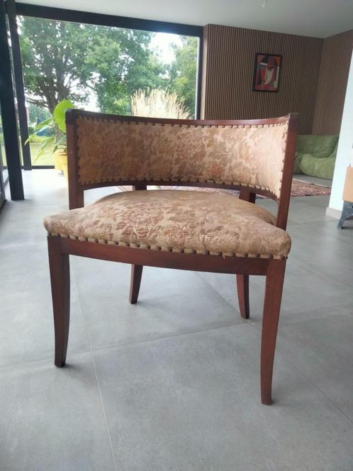 Art Deco gebogen fauteuil zetel, Antiek en Kunst, Antiek | Meubels | Stoelen en Sofa's, Ophalen