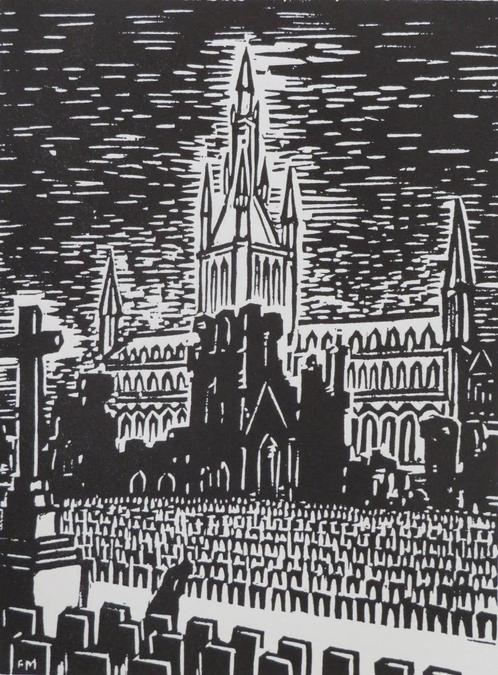 Houtsnede Frans Masereel: IN FLANDERS FIELDS, Verzamelen, Postkaarten | België, West-Vlaanderen, 1940 tot 1960, Verzenden