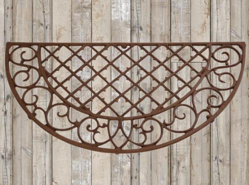 Klassieke halfronde gietijzeren deurmat mat, Tuin en Terras, Deurmatten, Nieuw, Gietijzer, Droogloopmat, Schoonloopmat, Binnen
