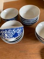 blauw witte kommen porselein  14 stuks, Antiek en Kunst, Antiek | Porselein, Ophalen