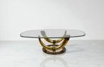 Vintage Salontafel met Bronzen Slagtanden Olifant - 1980s, Antiek en Kunst, Ophalen