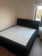 Zwarte Boxspring 2 personen, Ophalen, Gebruikt, Tweepersoons, 180 cm