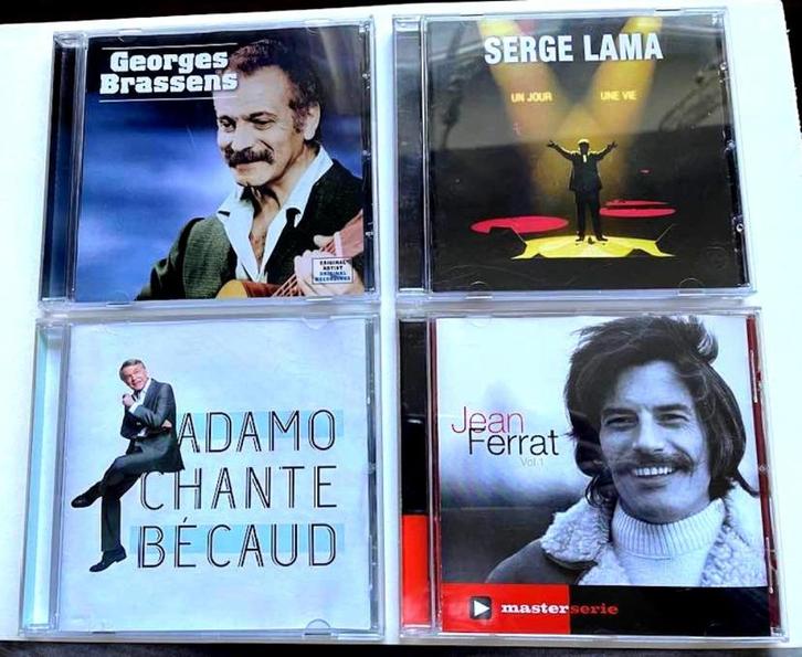 Set van 4 CD's G.Brassens/S.Lama/S.Lama/S.Adamo/J.Ferrat, Cd's en Dvd's, Cd's | Franstalig, Gebruikt, Ophalen of Verzenden