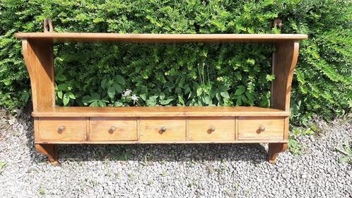 Charmant houten wandrek met lades, Huis en Inrichting, Kasten | Wandmeubels, Gebruikt, Minder dan 100 cm, Minder dan 150 cm, 25 tot 50 cm