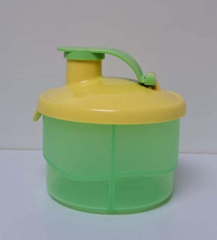 Tupperware™ « Melk Doseur Trio » groen en geel, Kinderen en Baby's, Babyvoeding en Toebehoren, Nieuw, Flessen- of potjesverwarmer