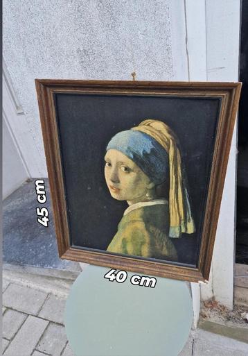 Tableau reproduction "La jeune fille à perle" de Johannes Ve, Enlèvement