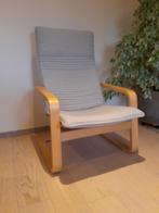 POÄNG fauteuil + kussen, Huis en Inrichting, Fauteuils, Ophalen, 75 tot 100 cm, Hout, 50 tot 75 cm