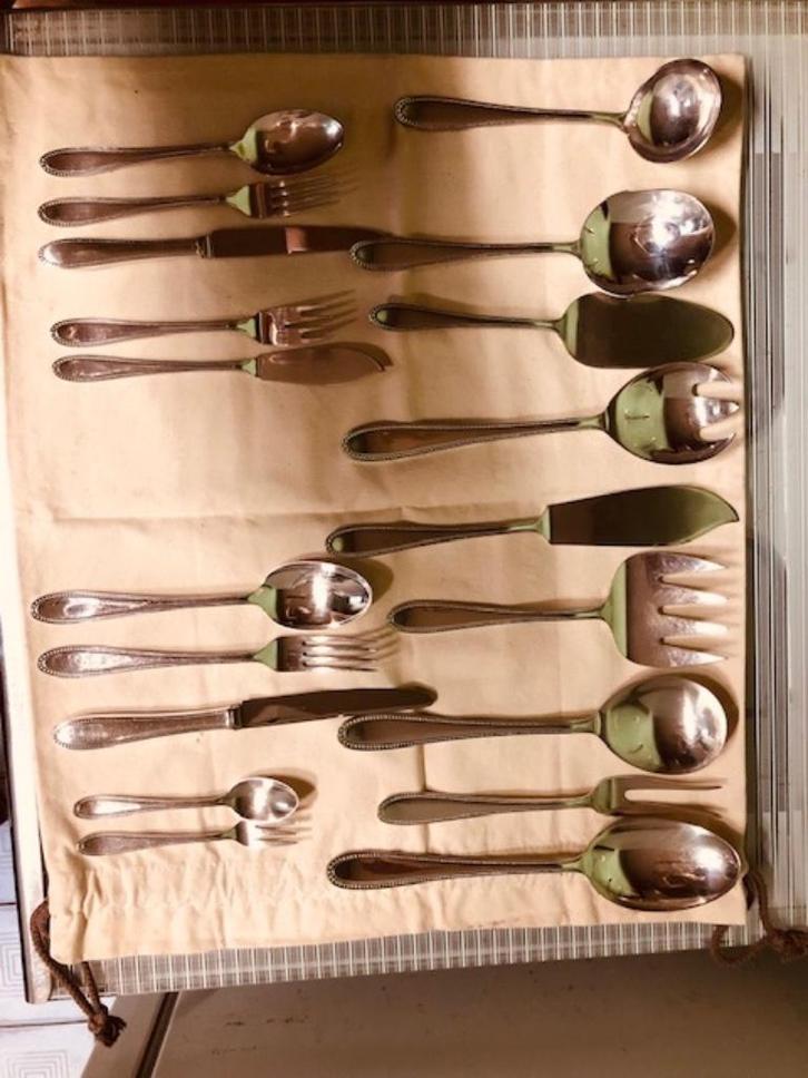 Wiskeman, bestek, 1920, "Champagne", Art Déco verzilverd, Antiek en Kunst, Antiek | Bestek, Ophalen