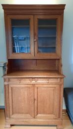 Armoire vitrine en chêne massif, Maison & Meubles, Armoires | Penderies & Garde-robes, Avec tablette(s), Modern-landelijk, 100 à 150 cm