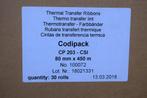 Codipack thermal transfer lint CP 203 80mm x 450m / per30 st, Ophalen, Nieuw, Overige typen