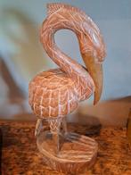 Houten gesculpteerde kraanvogel, Ophalen of Verzenden