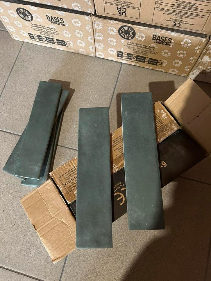 Wandtegels 6 x 25 cm, matgroen, trendy kleur, Doe-het-zelf en Bouw, Tegels, Nieuw, Wandtegels, Ophalen