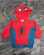 Mt 110-116 Rood blauwe hoodie met rits spiderman, Kinderen en Baby's, Ophalen of Verzenden, Gebruikt, Jongen, Trui of Vest