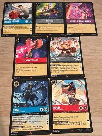 7 cartes Disney Lorcana Rares, Enlèvement ou Envoi, Neuf, Plusieurs cartes