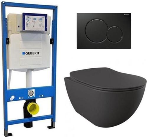 ️️ GEBERIT UP320 WANDTOILET compleet ZWART superaanbiedin, Doe-het-zelf en Bouw, Sanitair, Nieuw, Toilet, Steen, Ophalen