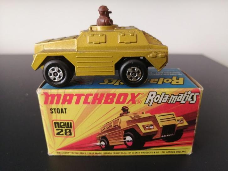Lesney Matchbox Superfast Rolamatics #28 Stoat in doosje, Hobby en Vrije tijd, Modelauto's | Overige schalen, Zo goed als nieuw