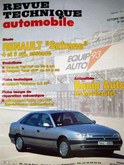RTA - Renault Safrane - n555 - oct 1993, Auto diversen, Handleidingen en Instructieboekjes, Verzenden