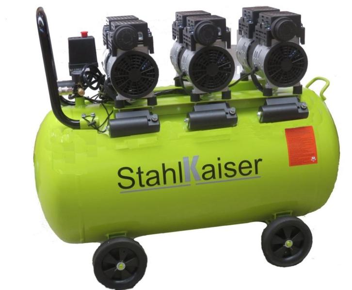 Stahlkaiser stille Olievrije Compressor 100 L 8 Bar .Nieuw!!, Doe-het-zelf en Bouw, Compressors, Nieuw, 10 bar of meer, 100 liter of meer