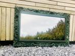 LOT 7x SPIEGELS HANDGESNEDEN. VINTAGE. GROEN. HOUT. BAROK, Antiek en Kunst, Ophalen, Rechthoekig, 50 tot 100 cm, Minder dan 100 cm
