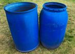 regentonnen 2 blauwe regentonnen van 200liter te koop, 150 liter of meer, Ophalen of Verzenden, Gebruikt, Kunststof