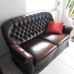 Ensemble canapé cuir 2+3 places Chesterfield – superbe, Huis en Inrichting, Ophalen of Verzenden, Gebruikt, Leer