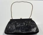 Vintage zwarte clutch, Enlèvement ou Envoi, Utilisé, Noir, Sac de soirée