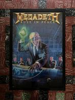 Grote Megadeth poster met kader, Verzamelen, Ophalen, Zo goed als nieuw, Muziek, Met lijst