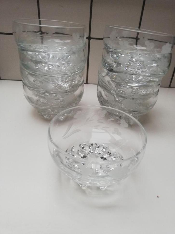 coupjes ijs pudding fruit, Huis en Inrichting, Keuken | Servies, Glas, Ophalen