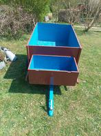 Belle petite remorque de jardin. Voir texte et photos., Enlèvement, Utilisé, Manuelle, À deux roues