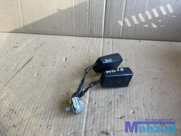 VW POLO 6R Gordel insteek klik sluiting dubbel achter 2009-2, Auto-onderdelen, Interieur en Bekleding, Volkswagen, Gebruikt