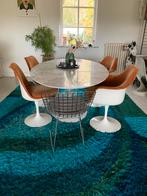 4 originele vintage knoll tulip stoelen, Huis en Inrichting, Stoelen, Ophalen of Verzenden, Zo goed als nieuw