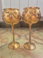 2 portes bougies/ photophore en laiton en très bon état., Antiquités & Art, Enlèvement