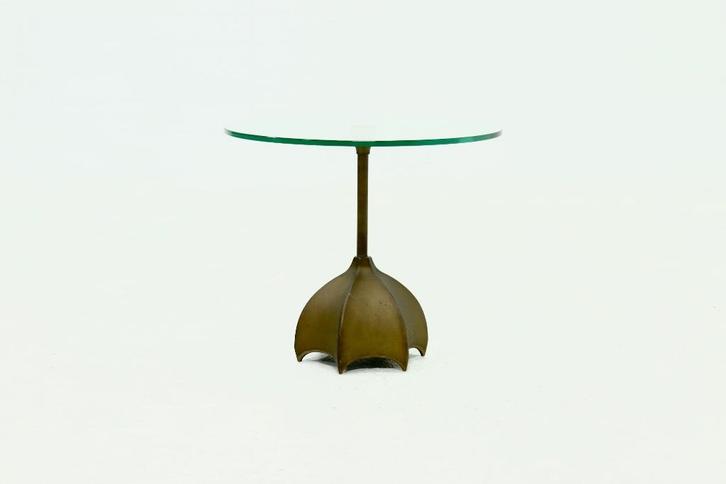 Post Modern Vintage Side Table Quasar Jaren 60 70 80 Design, Huis en Inrichting, Tafels | Bijzettafels, Zo goed als nieuw, Glas