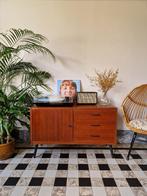 Vintage midcentury dressoirtje | platenspeler meubel | kast, Ophalen, Gebruikt, Teakhout, Minder dan 100 cm