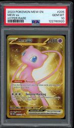 Mew ex PSA 10 - 205/165 - Scarlet & Violet - 151 2023, Hobby en Vrije tijd, Ophalen of Verzenden, Zo goed als nieuw, Losse kaart