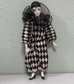 Poupée arlequin antique antique de clown en porcelaine, Collections, Poupées, Enlèvement ou Envoi, Comme neuf, Poupée